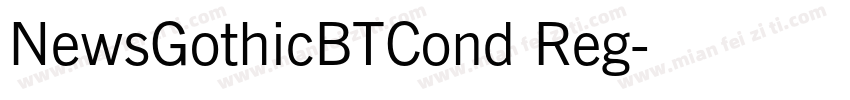 NewsGothicBTCond Reg字体转换